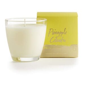 illume pineapple cilantro soy candle, demi boxed glass, clear, 4.8 oz.