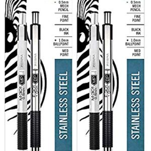 Zebra M/F-301 The Original Mechanical Pen & Pencil Set, Fine Point (57011) 2 Pack