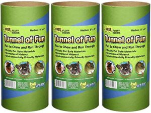 (3 pack) ware manufacturing tunnels of fun small pet hideaway, medium