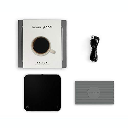 Acaia Black Pearl Laboratory Grade Digital Coffee Scale with Bluetooth, Minimalistic Design,, Includes Suite of Apps, Accurate and Sensitive, Timer, Rechargeable, Automated Off Customization