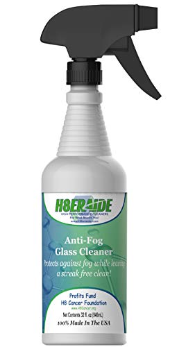 H8eraide Anti fog Glass Cleaner 32oz - Aircraft Grade - No Streak glass cleaner provides an anti fog film for your GLASS, PLEXIGLASS, LEXAN, POLYCARBONATE and more LLC.