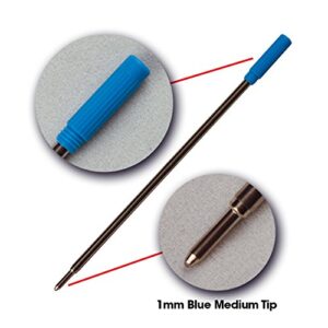 6 - Blue Cross Compatible Ballpoint Pen Refills. Smooth Writing German Ink and 1mm Medium Tip. #8511