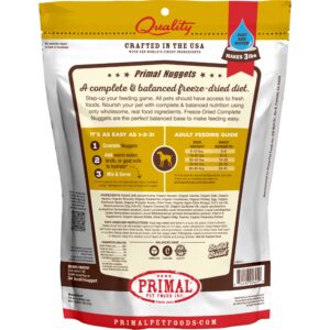 Primal Freeze Dried Dog Food Nuggets Rabbit 14 oz, Complete & Balanced Scoop & Serve Healthy Grain Free Raw Dog Food, Crafted in The USA