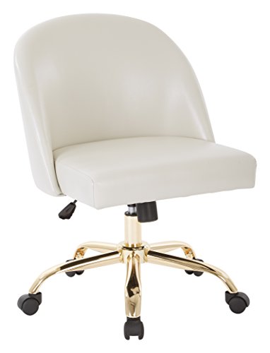 OSP Home Furnishings Layton Office Chair, Cream