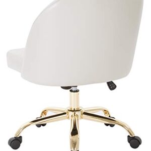 OSP Home Furnishings Layton Office Chair, Cream