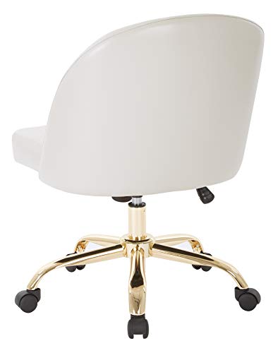 OSP Home Furnishings Layton Office Chair, Cream