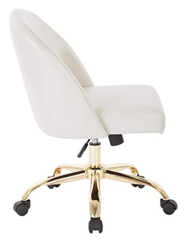 OSP Home Furnishings Layton Office Chair, Cream