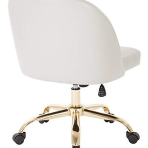 OSP Home Furnishings Layton Office Chair, Cream