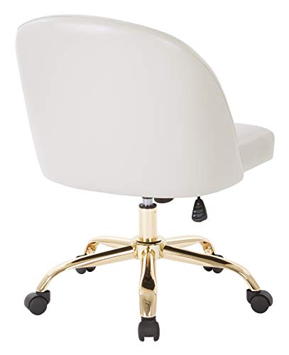 OSP Home Furnishings Layton Office Chair, Cream