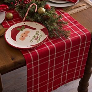 DII Seasonal Holiday Baking Collection Decorative Kitchen Servewantae, 8.3x8.3, Small Santa Cookie Plate