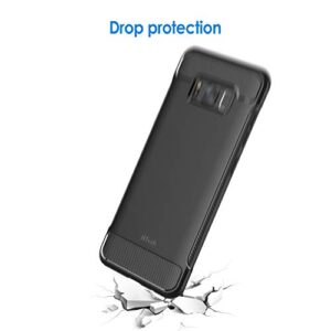 JETech Slim Fit Case Compatible with Samsung Galaxy S8 (NOT for Plus +), Thin Phone Cover with Shock-Absorption and Carbon Fiber Design (Black)