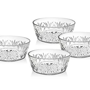 Godinger Dublin Crystal Bowl Set - 6", Set of 4 Bowls