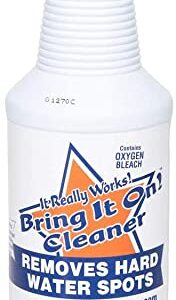 Bring It On Auto Glass Spot Cleaner and Remover 16 oz, Remove Water Spots from Windshields, Rims, Bumpers, Headlights, Remove Water Marks from Headlights. Contains Oxygen Bleach for Added Power