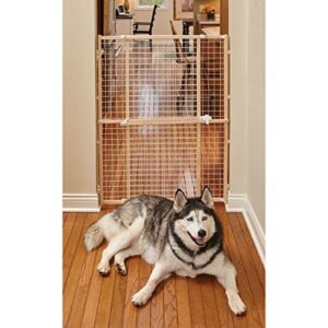 MidWest Homes for Pets Wire Mesh Pet Safety Gate, 44 Inches Tall & Expands 29-50 Inches Wide, Large