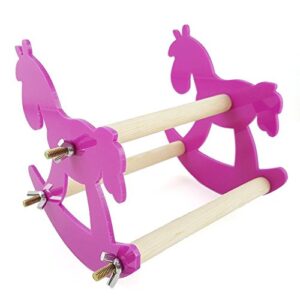 zoele Pet Bird Parrot Hamsters Holder Squirrels Climbing Swing Stand Rocking Chair Seesaw Chewing Toys