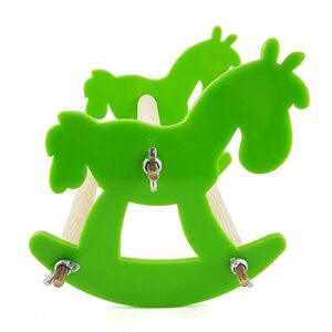 zoele Pet Bird Parrot Hamsters Holder Squirrels Climbing Swing Stand Rocking Chair Seesaw Chewing Toys