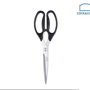 Lock&Lock Korean BBQ Bulgogi Kalbi Stainless Steel (420J2) Scissors - Meat Cutting Shears 9.8 Inch - Right and Left Hand Users