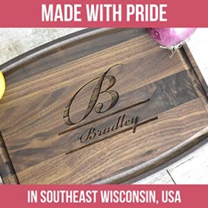 Brew City Engraving - Personalized & Custom Laser Engraved Walnut Cutting Boards - Monogram, Wedding & Family Themed Designs