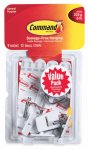 command general purpose wire hooks multi-pack, small, metal, white, 0.5 lb capacity, 9 hooks and 12 strips/pack