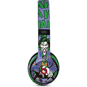 skinit decal audio skin compatible with beats solo 3 wireless - officially licensed warner bros boss joker - classic joker design