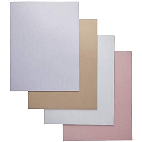 96 Sheets Shimmer Paper for Crafts, Scrapbooking, Invitations, Letter Size Stationery in 6 Pastel Colors (8.5 x 11 In)