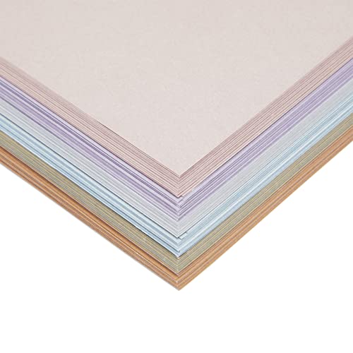 96 Sheets Shimmer Paper for Crafts, Scrapbooking, Invitations, Letter Size Stationery in 6 Pastel Colors (8.5 x 11 In)