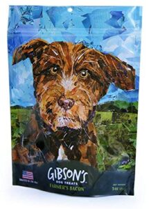 gibson's farmer's bacon - human grade usa soft jerky dog treats, 3 oz