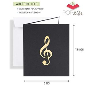 PopLife Grand Piano 3D Pop Up Card for All Occasions - Happy Birthday, Graduation, Father's Day, Mother's Day, Congratulations, Retirement, Thank You - Musicians, Teachers, Gift for Music Lovers