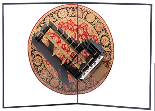 PopLife Grand Piano 3D Pop Up Card for All Occasions - Happy Birthday, Graduation, Father's Day, Mother's Day, Congratulations, Retirement, Thank You - Musicians, Teachers, Gift for Music Lovers