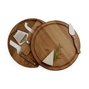 TOSCANA - a Picnic Time brand Circo Cheese Board and Knife Set - Charcuterie Board Set - Wood Cutting Board, (Acacia Wood)