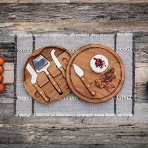 TOSCANA - a Picnic Time brand Circo Cheese Board and Knife Set - Charcuterie Board Set - Wood Cutting Board, (Acacia Wood)