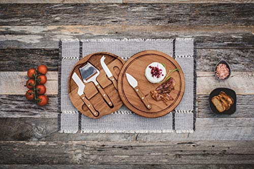 TOSCANA - a Picnic Time brand Circo Cheese Board and Knife Set - Charcuterie Board Set - Wood Cutting Board, (Acacia Wood)