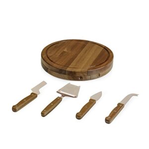 TOSCANA - a Picnic Time brand Circo Cheese Board and Knife Set - Charcuterie Board Set - Wood Cutting Board, (Acacia Wood)