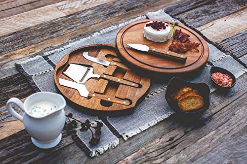 TOSCANA - a Picnic Time brand Circo Cheese Board and Knife Set - Charcuterie Board Set - Wood Cutting Board, (Acacia Wood)