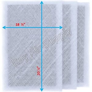 RAYAIR SUPPLY 20x23 Air Ranger Replacement Filter Pads 20x23 (3 Pack) White