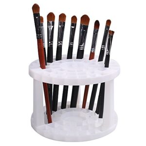 SUCOOL 49 Hole Pencil Holder Paint Brush Holder and Organizer, Rotating Desk Organizer for Paint Brushes, Makeup brush, Colored Pencils, Markers