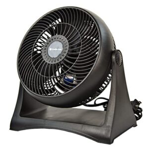 comfort zone czhv8t 8" turbo desk fan-3 speed motor-high power air circulator with adjustable tilt and carry handle-wall mountable-black