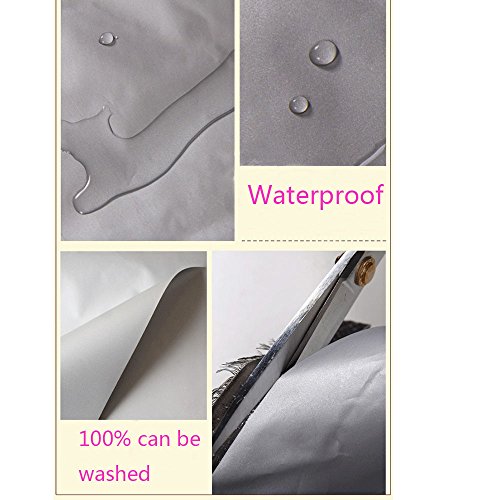 Blackout Drapery Shade Fabric Black and Silver 100 Percent Shading Light Waterproof Sunshade Cloth Light Weight (4Yards)