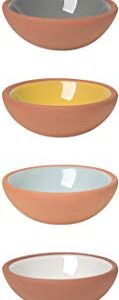 Now Designs Terracotta Pinch Bowls, Set of 6, 1 oz, Multicolor