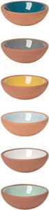 now designs terracotta pinch bowls, set of 6, 1 oz, multicolor