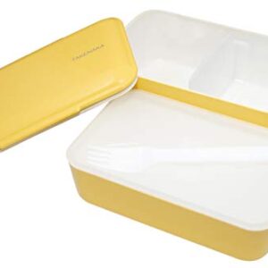 TAKENAKA Bento Bite Dual from, Eco-Friendly and Sustainable Japanese Style Bento Lunch Box (Lemon Zest)