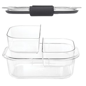 Rubbermaid Brilliance Food Storage Container, Medium, 3.2 Cup, Clear 1997830