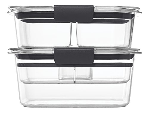 Rubbermaid Brilliance Food Storage Container, Salad and Snack Lunch Combo Kit, Clear, 9 Piece Set 1997843