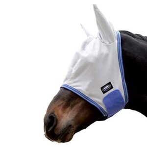 weatherbeeta comfitec airflow mask, grey/blue/grey, pony