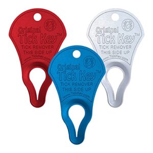 the original tick key -tick removal device - portable, safe and highly effective tick removal tool - 3 pack (usa)