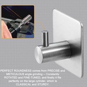 Adhesive Towel Hooks - Self Adhesive Robe Hooks Home Coat Hook SUS 304 Stainless Steel Bathroom Hooks Stick on Wall With Glue