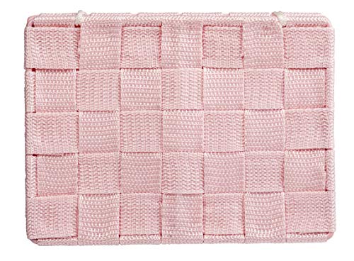 WENKO Storage Basket Adria with lid in Pink, PP, 19 x 14 x 10 cm