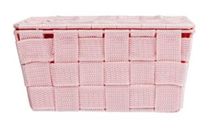 WENKO Storage Basket Adria with lid in Pink, PP, 19 x 14 x 10 cm