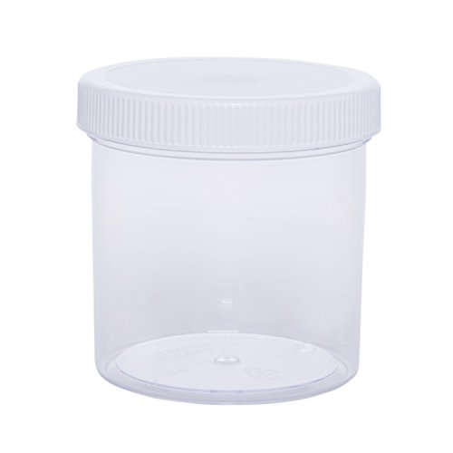 Clear Plastic Storage Jars 6oz (12 Pack) - Air Tight Container, and Refillable Organizer Container with White Lids, Perfect for Makeup, DIY Crafts, Gifts, Spices