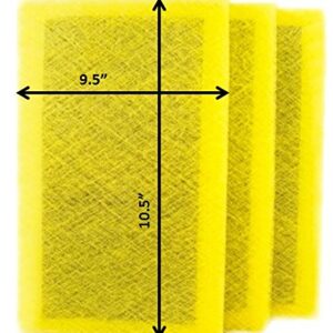 RAYAIR SUPPLY 12x12 Air Ranger Replacement Filter Pads 12x12 (3 Pack) Yellow